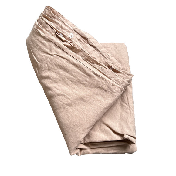 Bed Thread 100% Washed Linen Duvet Cover Faded Orange Neutral Full/Queen 80x90" - Picture 1 of 6